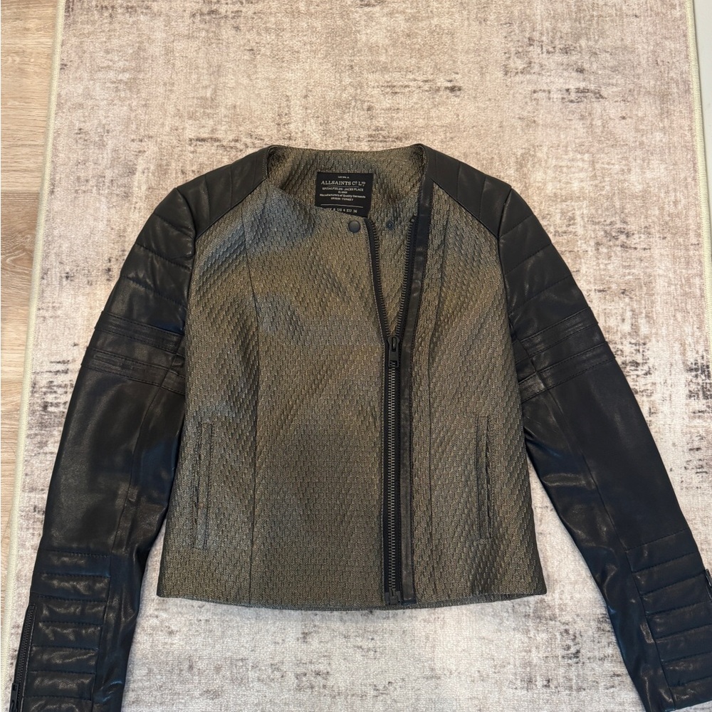 All Saints Abel Leather Biker Jacket